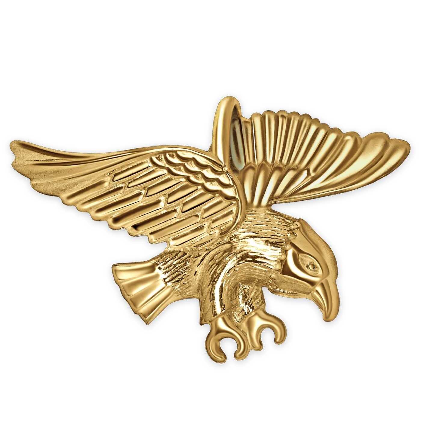 Goldener Anhänger Kleiner Adler 25 X 16 Mm Fliegend Glänzend 333 Gold