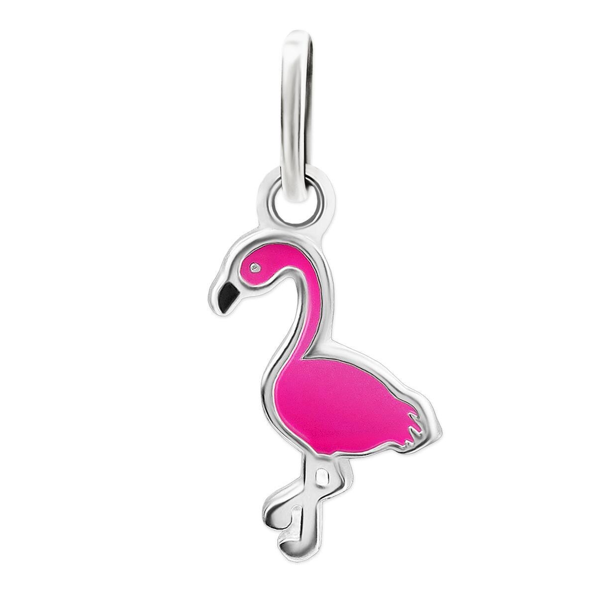 Flamingo Anhänger 20 mm pink Flamingoanhänger bunt € Halsschmu, lackiert 9,99