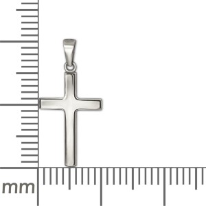 Anhänger Kreuz 15 mm schlicht Echt Silber 925