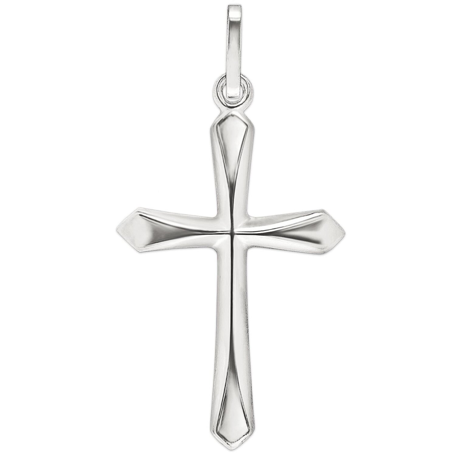 Kreuz Anhänger in 925/- Silber, schlicht
